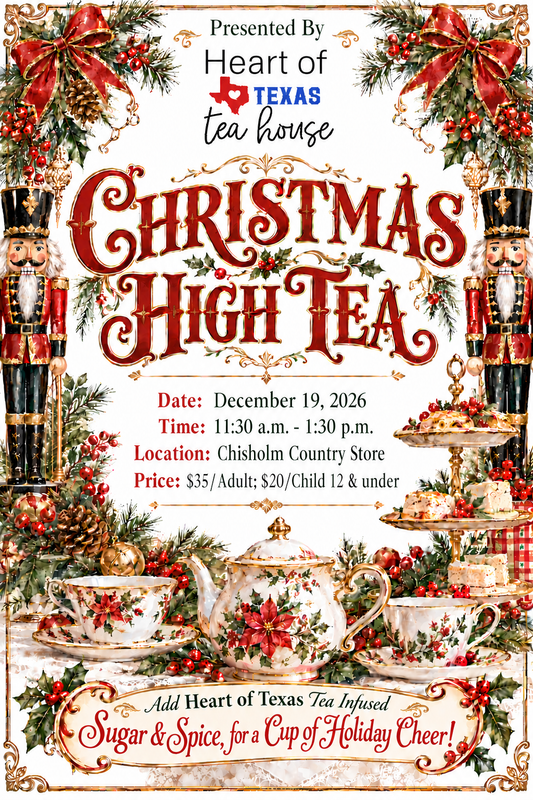 Register Here:  Christmas High Tea | 12/19/2026 | 11:30 a.m. - 1:30 p.m.